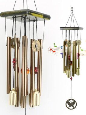 Vintage Butterfly Wind Chime Retro Outdoor Garden Patio Decor Mother Day Gift